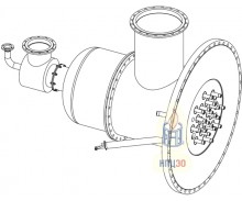 ГCC-15 (для цилиндрической топки) - Горелка для раздельного и совместного сжигания сероводорода и топливного газа, тепловой мощностью 15 МВт